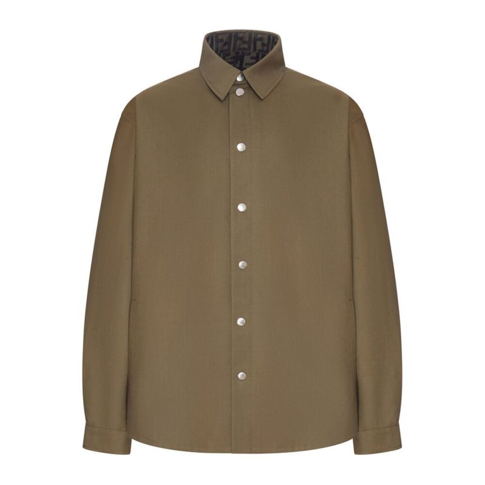 Fendi Men Overshirt With Ff Motif Lining